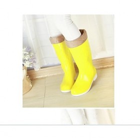 Women's Spring / Summer / Fall / Winter Rain Boots Silicone Outdoor Low Heel Blue / Yellow / Pink / Red
