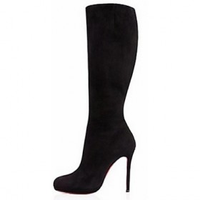 Women's Shoes Fleece Stiletto Heel Fashion Boots Boots Office & Career / Party & Evening / Dress Black / Brown