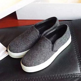 Women's Loafers & Slip-Ons Winter Comfort Wool Casual Flat Heel Others Gray / Dark Gray Others