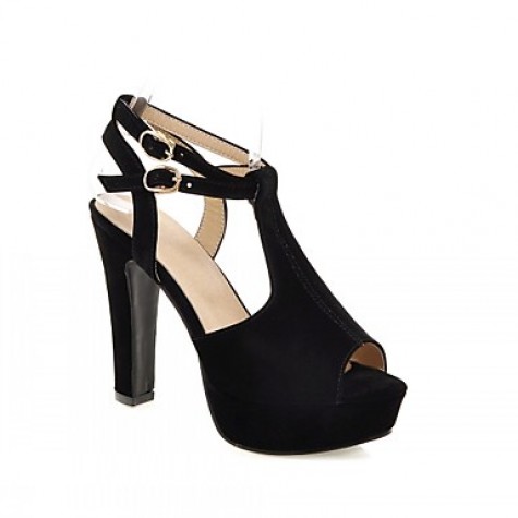 Women's Shoes Leatherette Stiletto Heel Peep Toe Sandals Wedding / Office & Career / Party