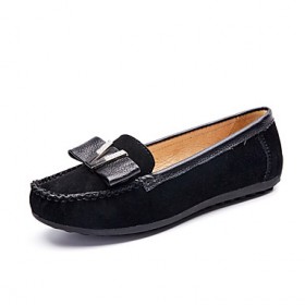 Women's Loafers & Slip-Ons Spring / Fall Moccasin / Round Toe Suede Outdoor / Casual Flat Heel shoe