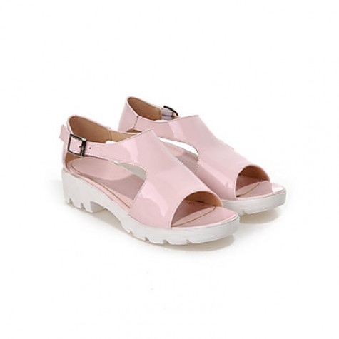 Women's ShoesPlatform Peep Toe / Platform Sandals Outdoor / Dress / Casual Pink / Silver / Gold