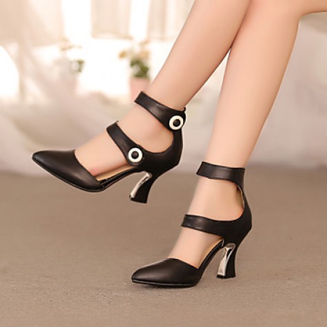 Women's Shoes Stiletto Heel Pointed Toe Pumps/Heels Office & Career/Dress Black/Pink/White