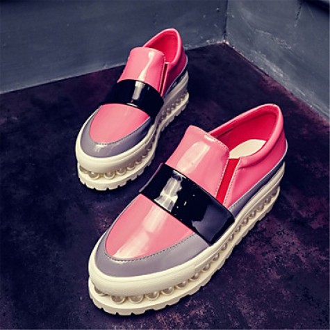 Women's Shoes Cowhide / Patent LeatherFall / Winter Platform / Creepers / Comfort / Round Toe Loafers & Slip-OnsDress