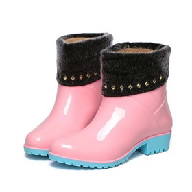 Women's Spring / Summer / Fall / Winter Rain Boots PVC Outdoor Low Heel Black / Blue / Pink