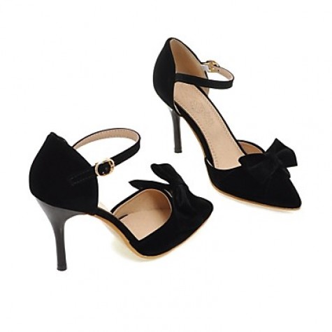 Women's Shoes Microfibre Stiletto Heel Heels / Two-Piece / Pointed Toe Sandals / Heels Outdoor / Party &