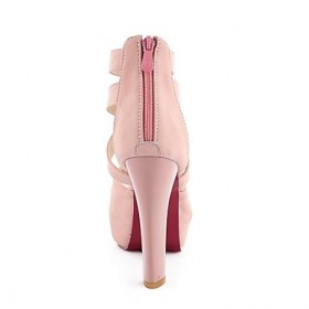 Women's Shoes Chunky Heel Heels/Platform Sandals Office & Career/Dress Pink/White/Beige