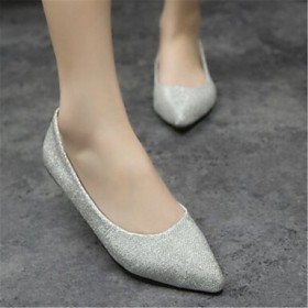 Women's Shoes Flat Heel Pointed Toe Flats Casual Silver/Gold