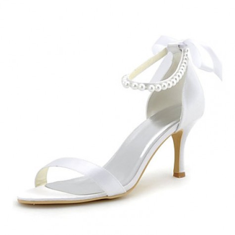 Women's Wedding Shoes Heels / Peep Toe / Pointed Toe Sandals Wedding / Party & Evening / Dress White