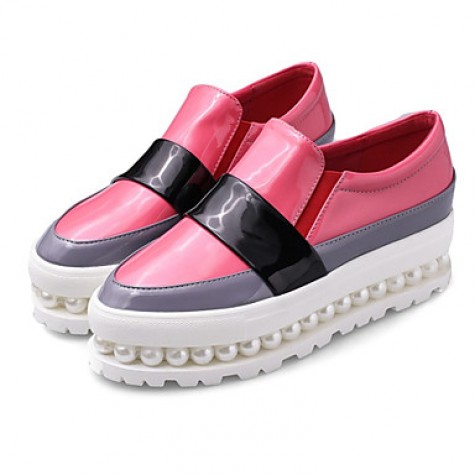 Women's Shoes Cowhide / Patent LeatherFall / Winter Platform / Creepers / Comfort / Round Toe Loafers & Slip-OnsDress