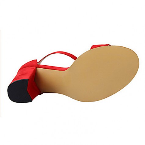 Women's Sandals Summer Sandals Fleece Casual Chunky Heel Others Black / Pink / Red / Gray / Almond Others