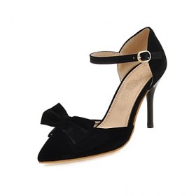 Women's Shoes Microfibre Stiletto Heel Heels / Two-Piece / Pointed Toe Sandals / Heels Outdoor / Party &