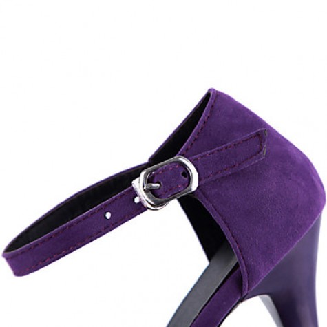 Women's Shoes Velvet / Fabric Stiletto Heel Heels / Open Toe Sandals Office & Career / Dress / Casual Black / Green