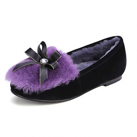 Women's Flats Spring / Fall / Winter Others Dress Flat Heel Bowknot / Slip-on Purple Others