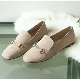 Women's Flats Spring / Summer / Fall Flats Suede Outdoor Flat Heel Others Black / Khaki Others