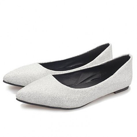 Women's Shoes Flat Heel Pointed Toe Flats Casual Silver/Gold